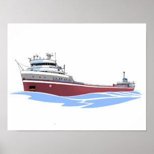 Poster cargo des Grands Lacs Edward L. Ryerson LMC