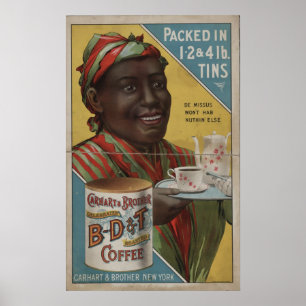 Poster Carhart & Brother célébrait le café torréfié