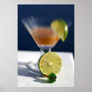 Poster Caribbean, Virgin Islands. Tropical rum punch,