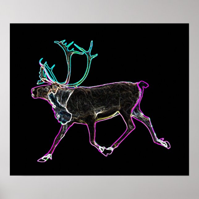 Poster Caribou électrique (Devant)