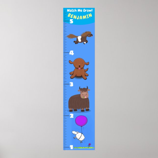 Poster Caricature amusante animaux de ferme graphique de  (Devant)