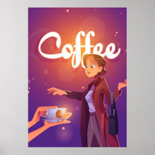 Poster Caricature café