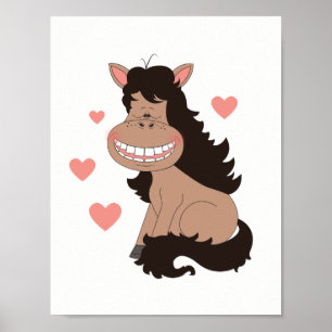 Poster Caricature Cute Pony