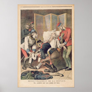 Poster Caricature d'Alliance triple