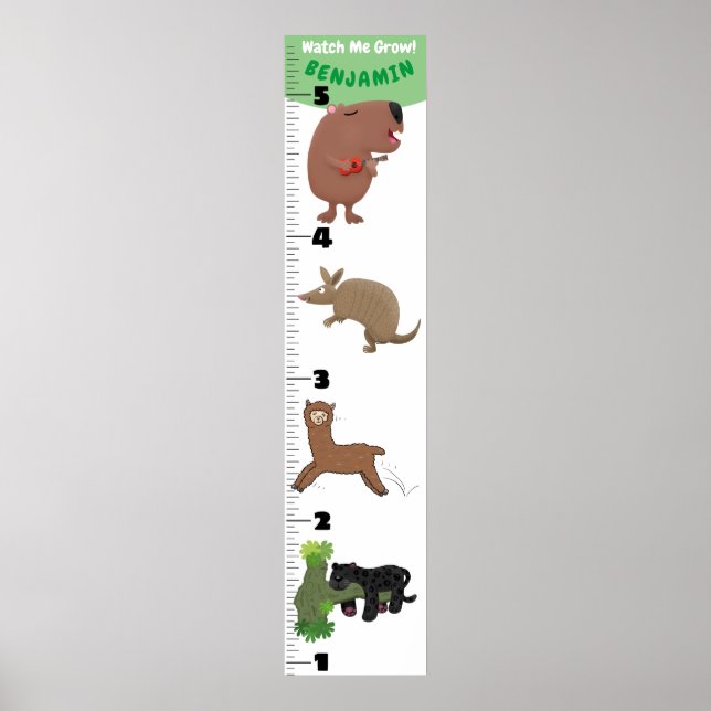 Poster Caricature d'animaux amusants graphique de croissa (Devant)