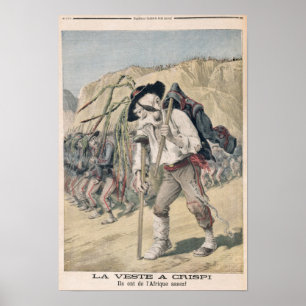 Poster Caricature de la défaite de Crispi