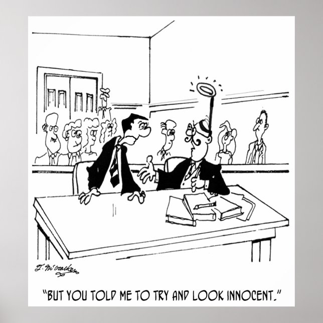 Poster Caricature de l'avocat 5299 (Devant)