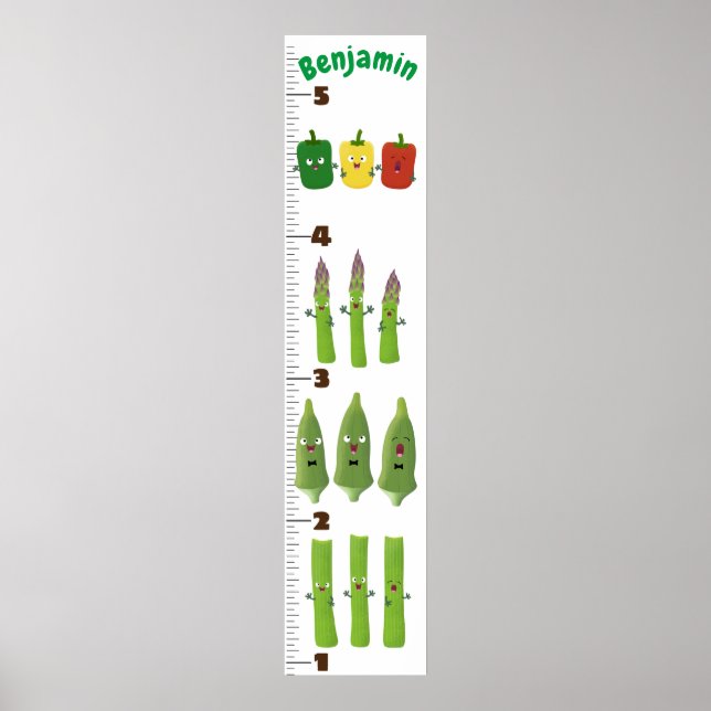 Poster Caricature de légumes mignons illustration graphiq (Devant)