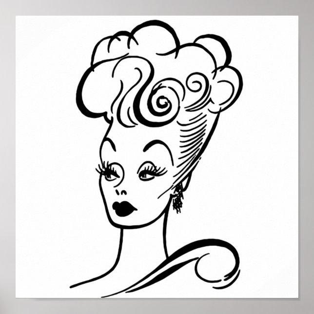 Poster Caricature de Lucille Ball (Devant)