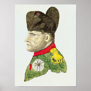 Poster Caricature de Napoléon Bonaparte