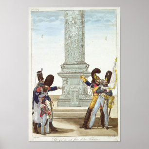 Poster caricature de soldats à la Colonne Vendôme