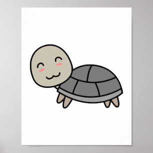 Poster Caricature de tortue