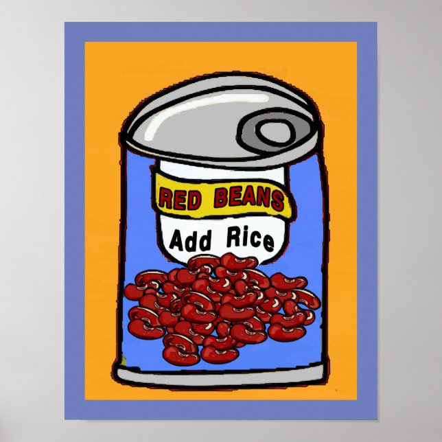 Poster Caricature des haricots rouges (Devant)