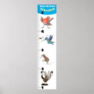 Poster Caricature d'oiseaux amusants