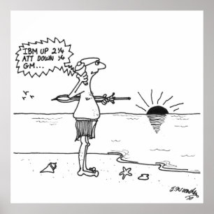 Poster Caricature du marché stock 4013