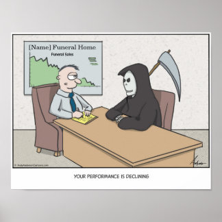 Poster Caricature Grim Reaper personnalisée