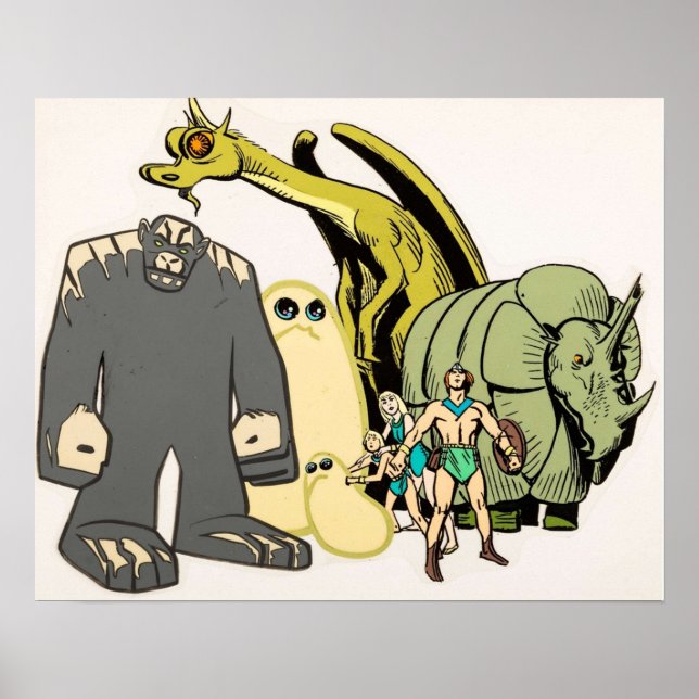 Poster Caricature Herculoïdes Classic Vintage Retro (Devant)