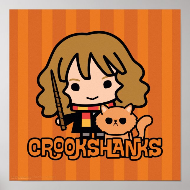 Poster Caricature Hermione et Crookshanks (Devant)