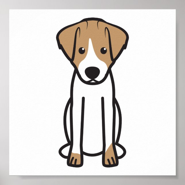 Poster Caricature Jack Russell Terrier Chien (Devant)