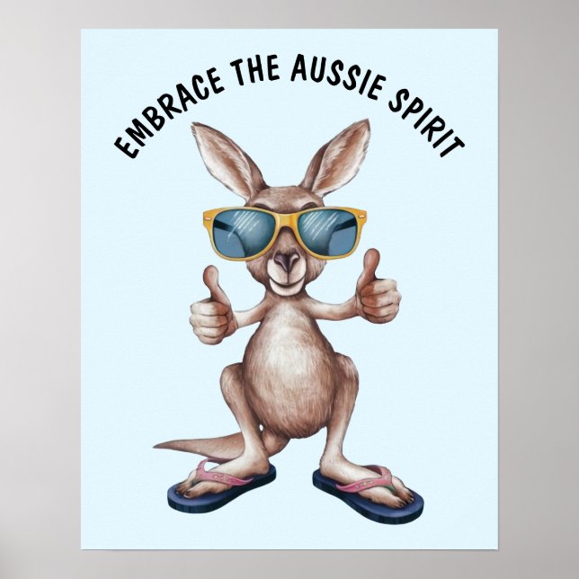 Poster Caricature Kangaroo (Devant)