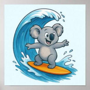 Poster Caricature Koala Bear