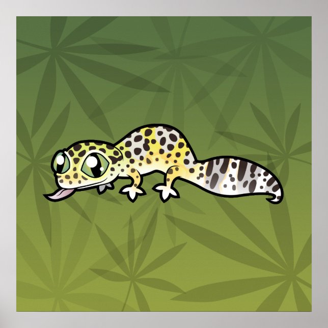 Poster Caricature Leopard Gecko (Devant)