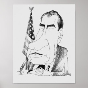 Poster Caricature Nixon - Edmund Valtman - Vers 1970