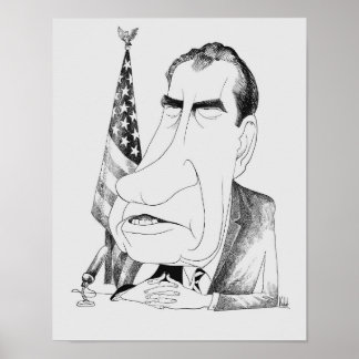 Poster Caricature Nixon - Edmund Valtman - Vers 1970