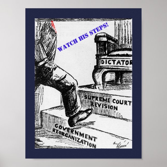 Poster Caricature politique anti-Trump - Ancien dessin an (Devant)
