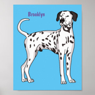 Poster Caricature pour chien dalmate