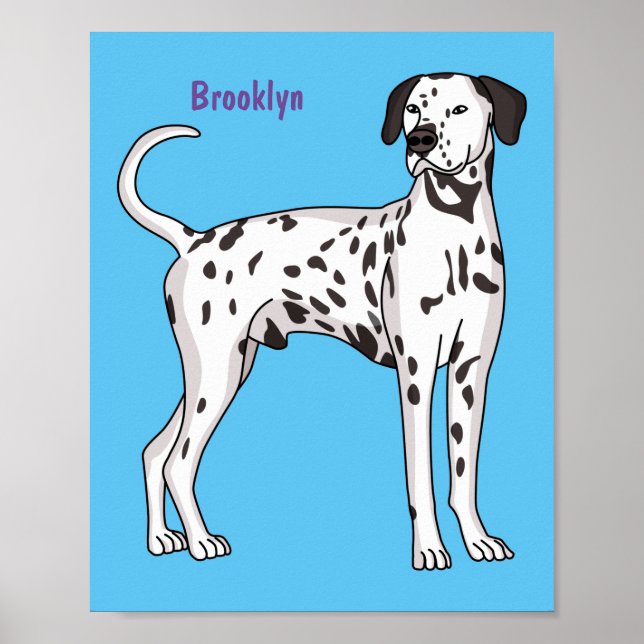 Poster Caricature pour chien dalmate (Devant)
