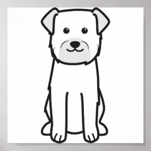 Poster Caricature pour chien de Terrier frontalier