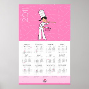 Poster Caricature pour fille chef