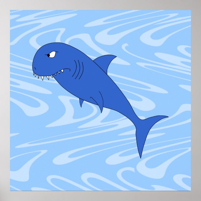 Poster Caricature Requin. (Devant)
