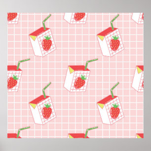 Poster Caricatures de Lait de fraise : Motif