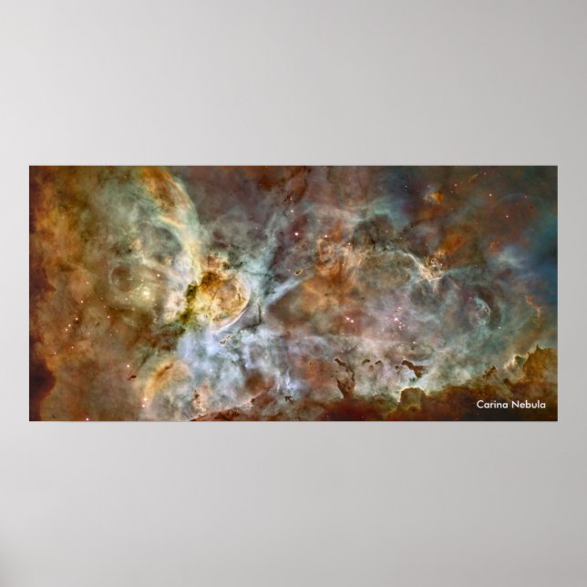 Poster Carina Nebula - Télescope Hubble (Devant)