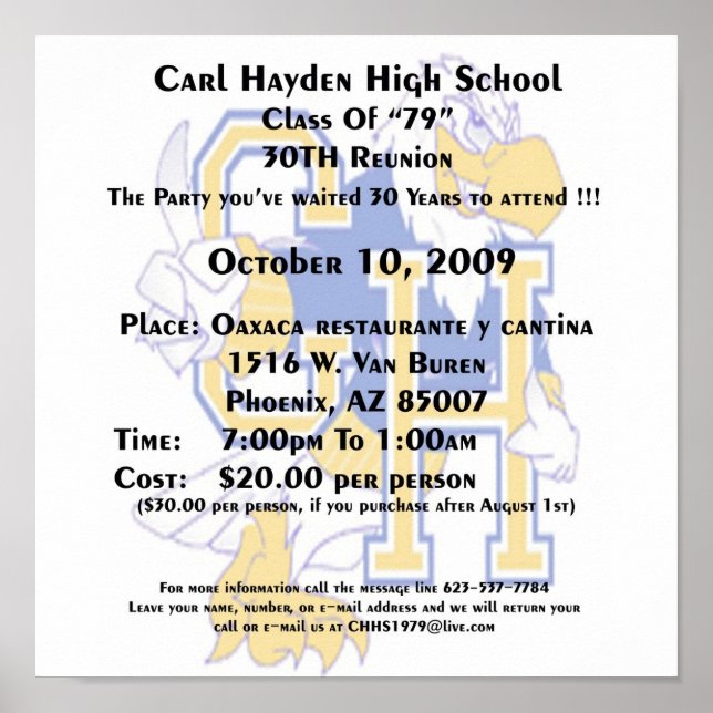 Poster Carl Hayden (Devant)