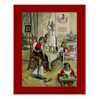 Carl Larsson art : Noël matin