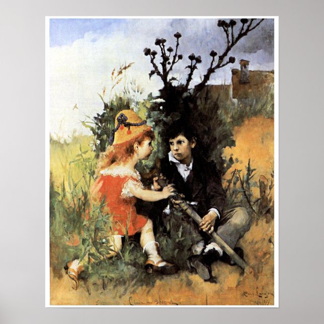 Poster Carl Larsson artwork, Clair Obscur,  (Devant)