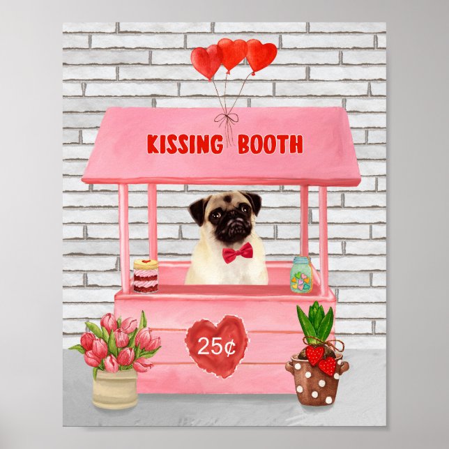 Poster Carlin Chien Valentine's Day Kissing Booth (Devant)
