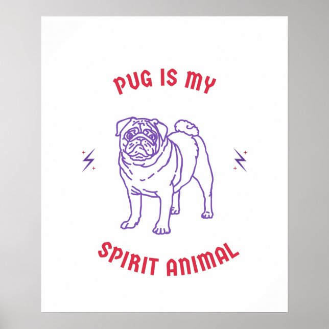 Poster carlin est mon animal d'esprit (Devant)