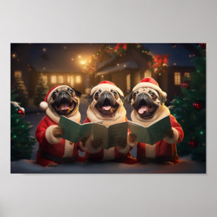 Poster Carlins Noël Caroling Festive Festive