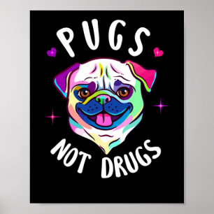 Poster Carlins pas drogues chien amour animaux de compagn
