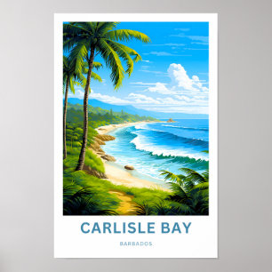 Poster Carlisle Bay Barbados Travel Imprimer