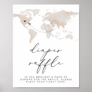 Poster CARMEN Carte Beige Adventure Baby Diaper Raffle