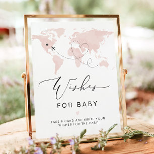 Poster CARMEN Carte Rose Aventure Vœux Pour Bébé