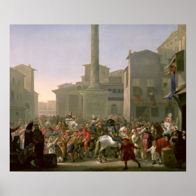 Poster Carnaval à Rome, c.1650-51 (Devant)