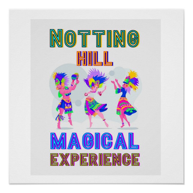 Poster Carnaval de Notting Hill Londres Angleterre Danse  (Devant)