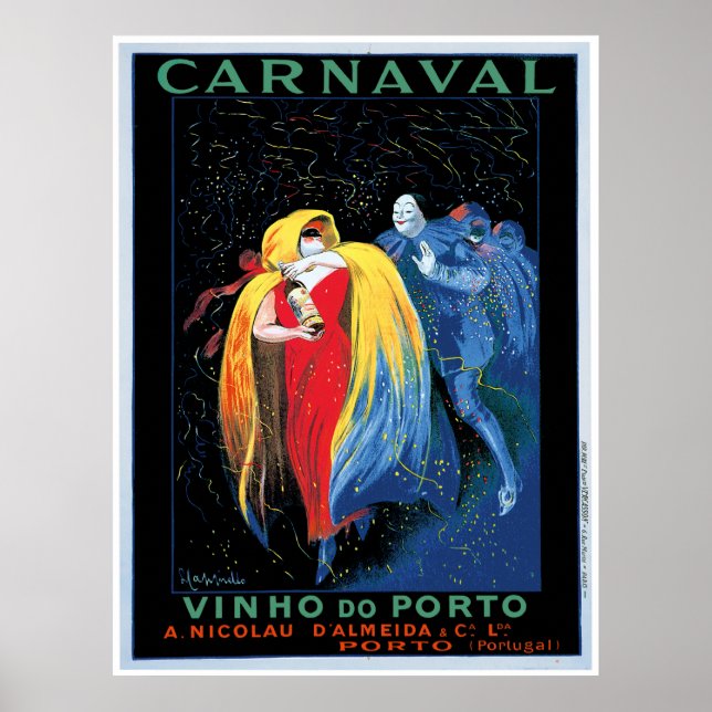 Poster "Carnaval" Vinho do Porto (Devant)