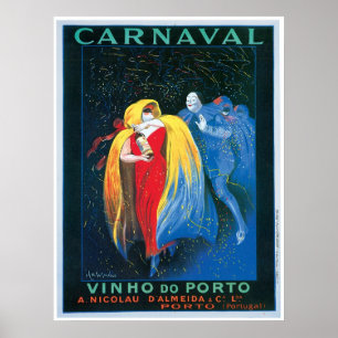 Poster Carnaval Vinho font l'art vintage d'annonce de vin